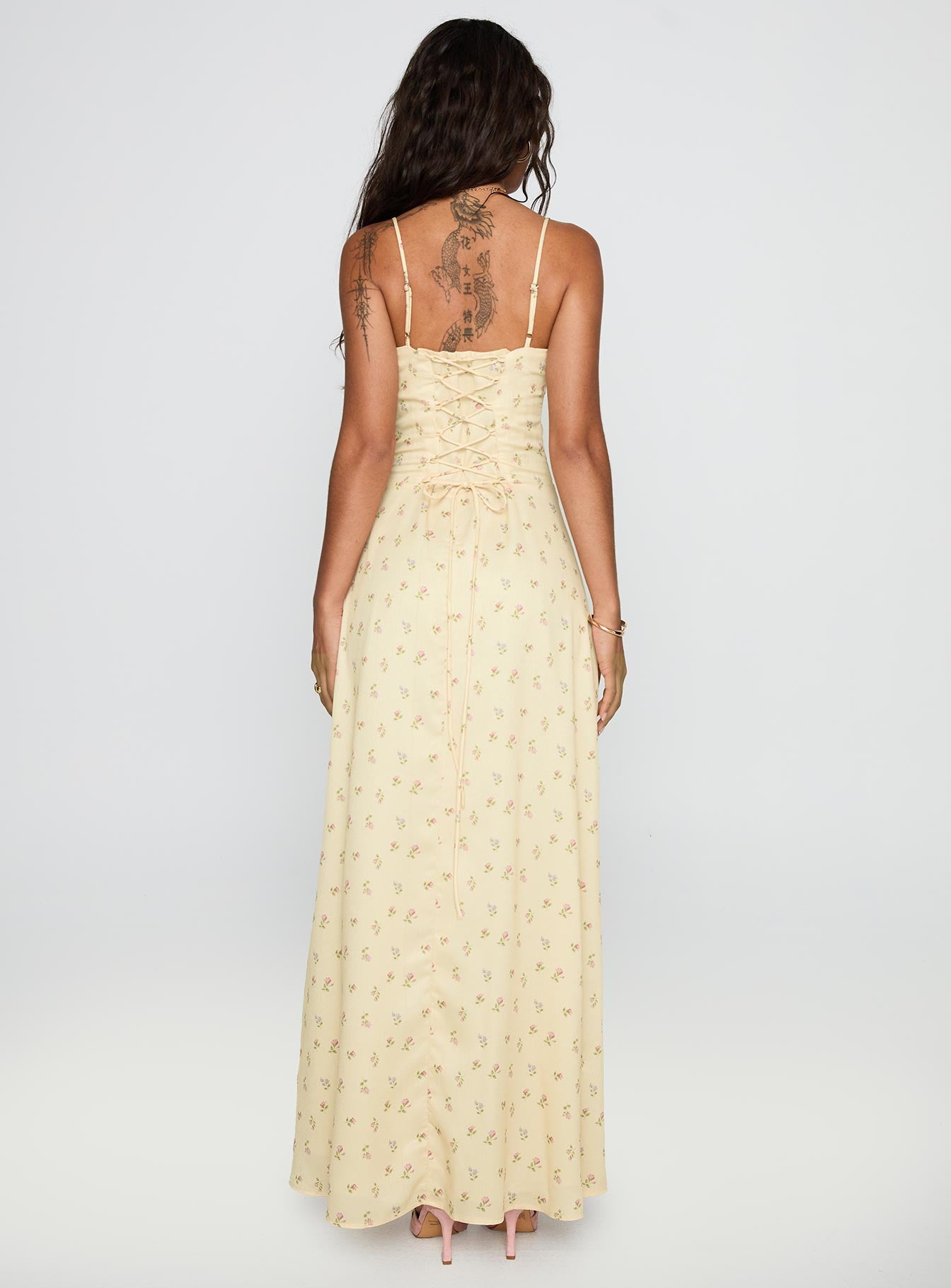 Members Only Maxi Dress Yellow Floral、mySite、solidvoid