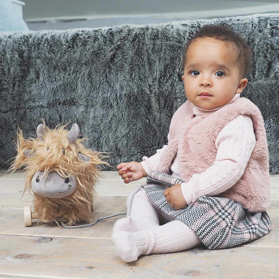  Little Bird Told Me - Pull-Along Cow - Hubert (6m+)、mySite、merchandisen