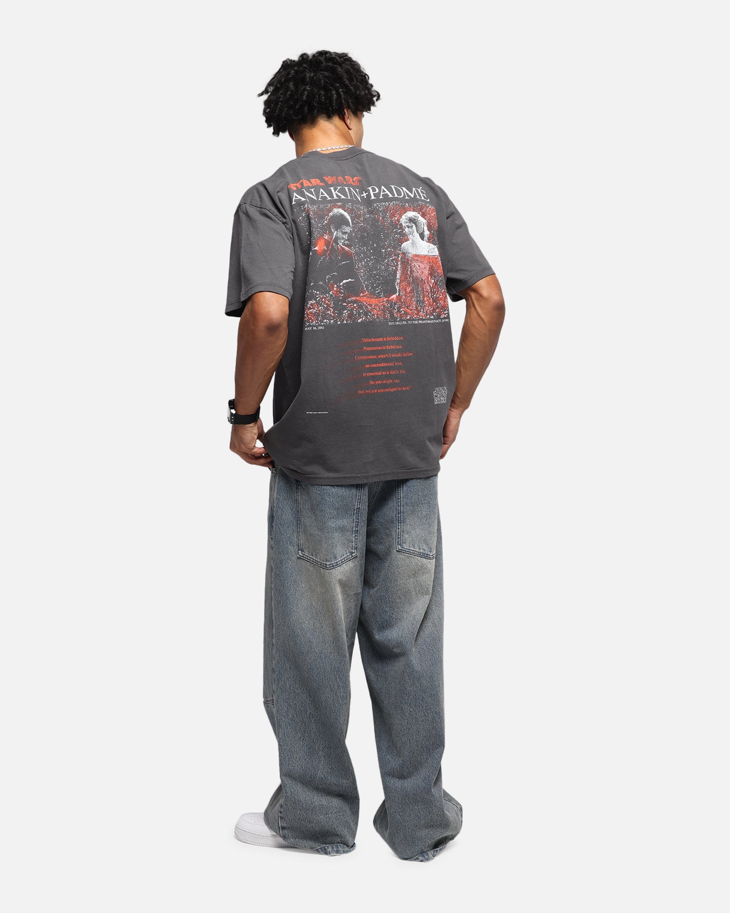 73 Studio Star Wars Anakin And Padme Vintage T-Shirt Black Wash、mySite、zt4zffjzw