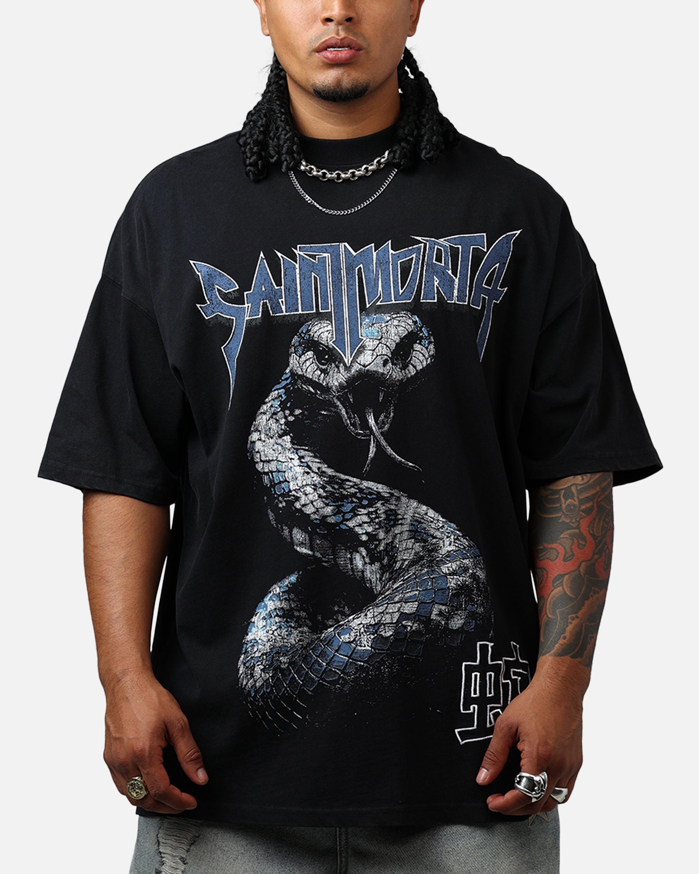 Saint Morta Year Of The Snake Boxy T-Shirt Vintage Black、mySite、zt4zffjzw