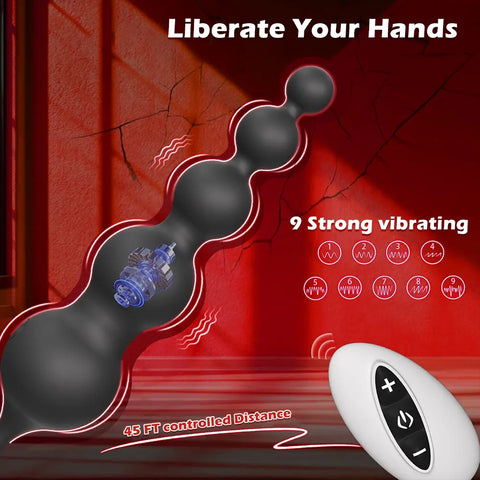 Remote Vibrating Cock Ring with Plug