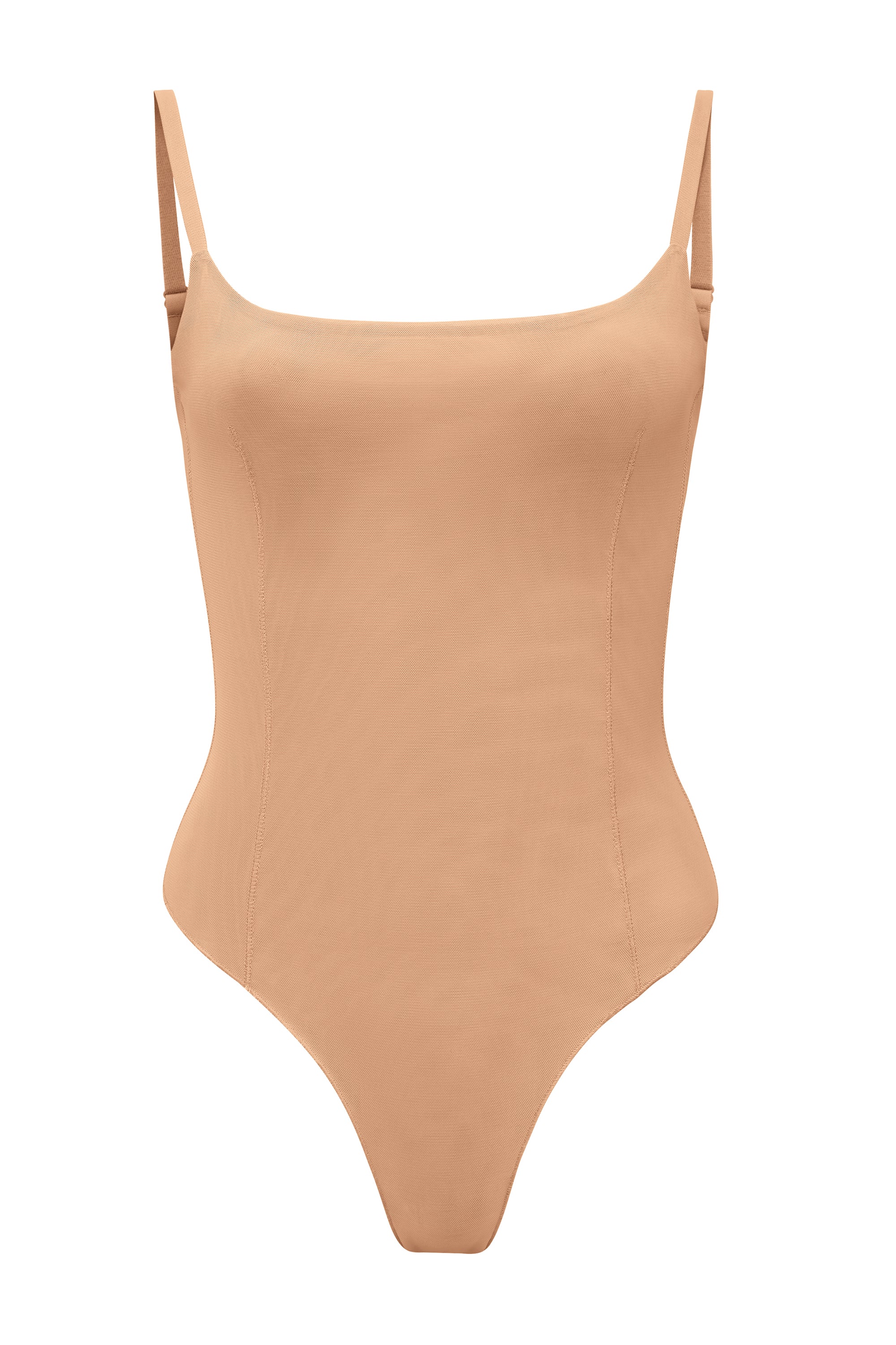 Soft Mesh Bodysuit in Warm Peach、mySite、solidvoid
