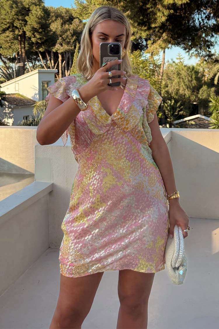 Pink Boho Mini Tilda Dress、mySite、solidvoid