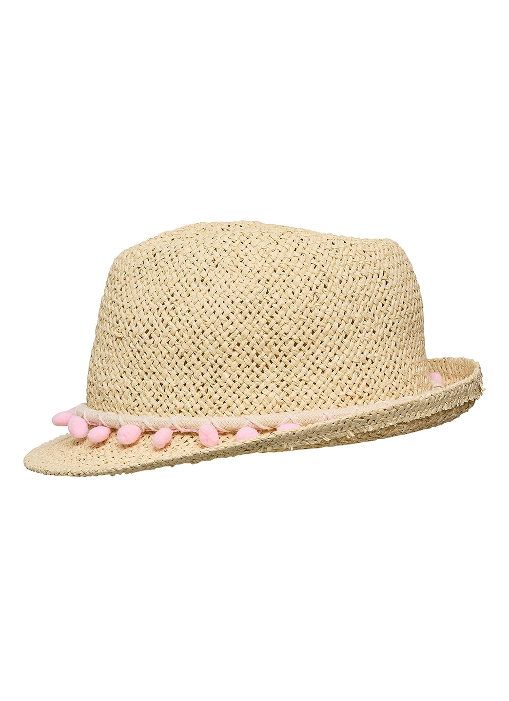 Snapper Rock Kids' Pink Pompom Fedora Hat、mySite、noshort