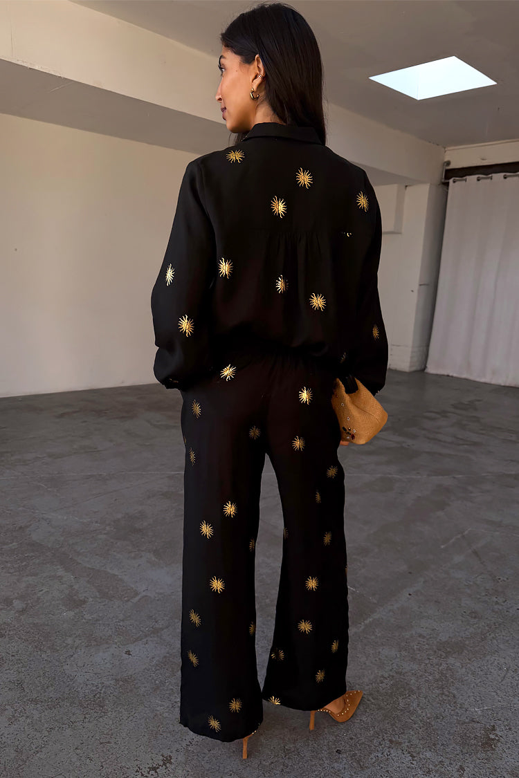 Gold Sun Elissa Trousers Petite、mySite、solidvoid