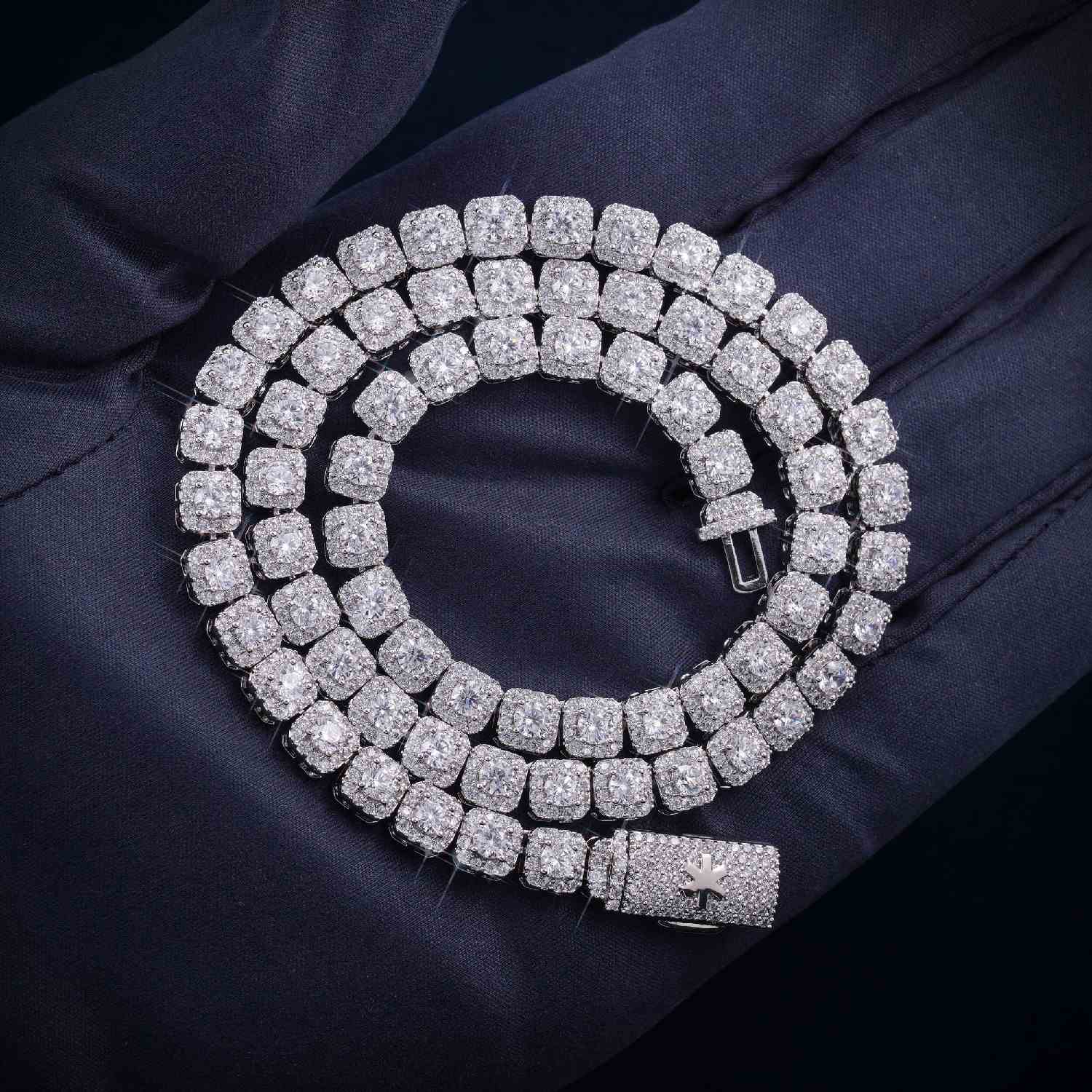 6MM VVS Clustered Tennis Chain 14K Gold、mySite、hinf8tx79