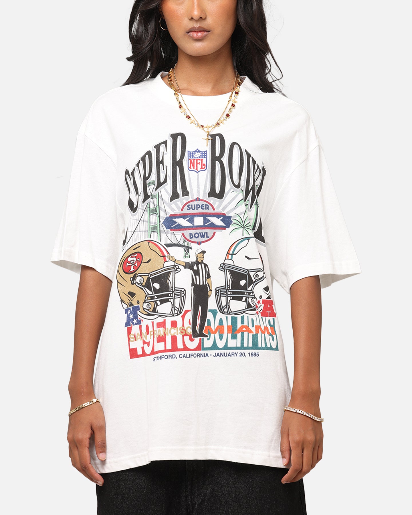 Mitchell & Ness Super Bowl XIX Match Up T-Shirt Vintage White、mySite、zt4zffjzw