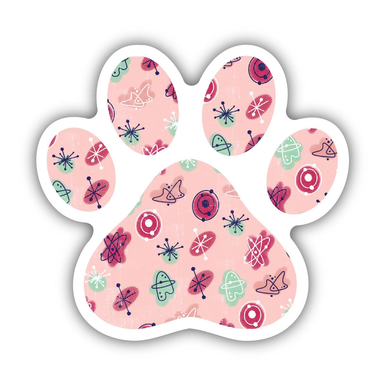  Abstract Pattern Paw Print Sticker、mySite、ghnorth