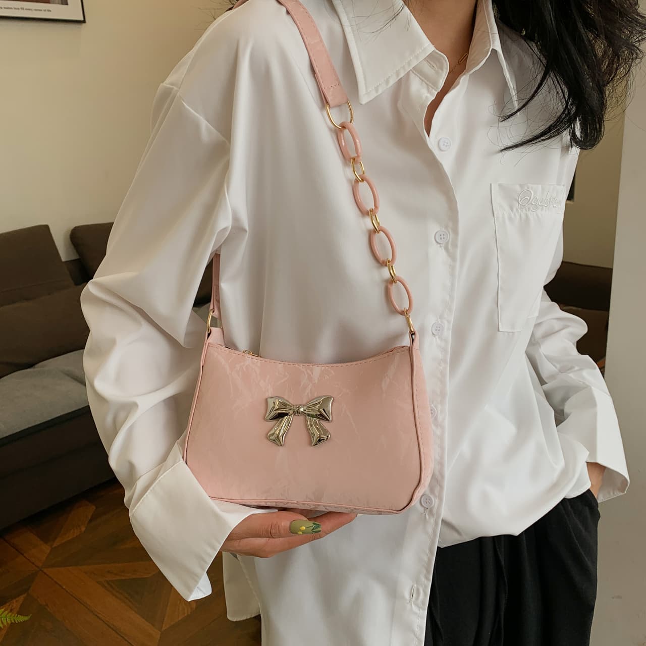  Bow PU Leather Shoulder Bag、mySite、justintrudeaud