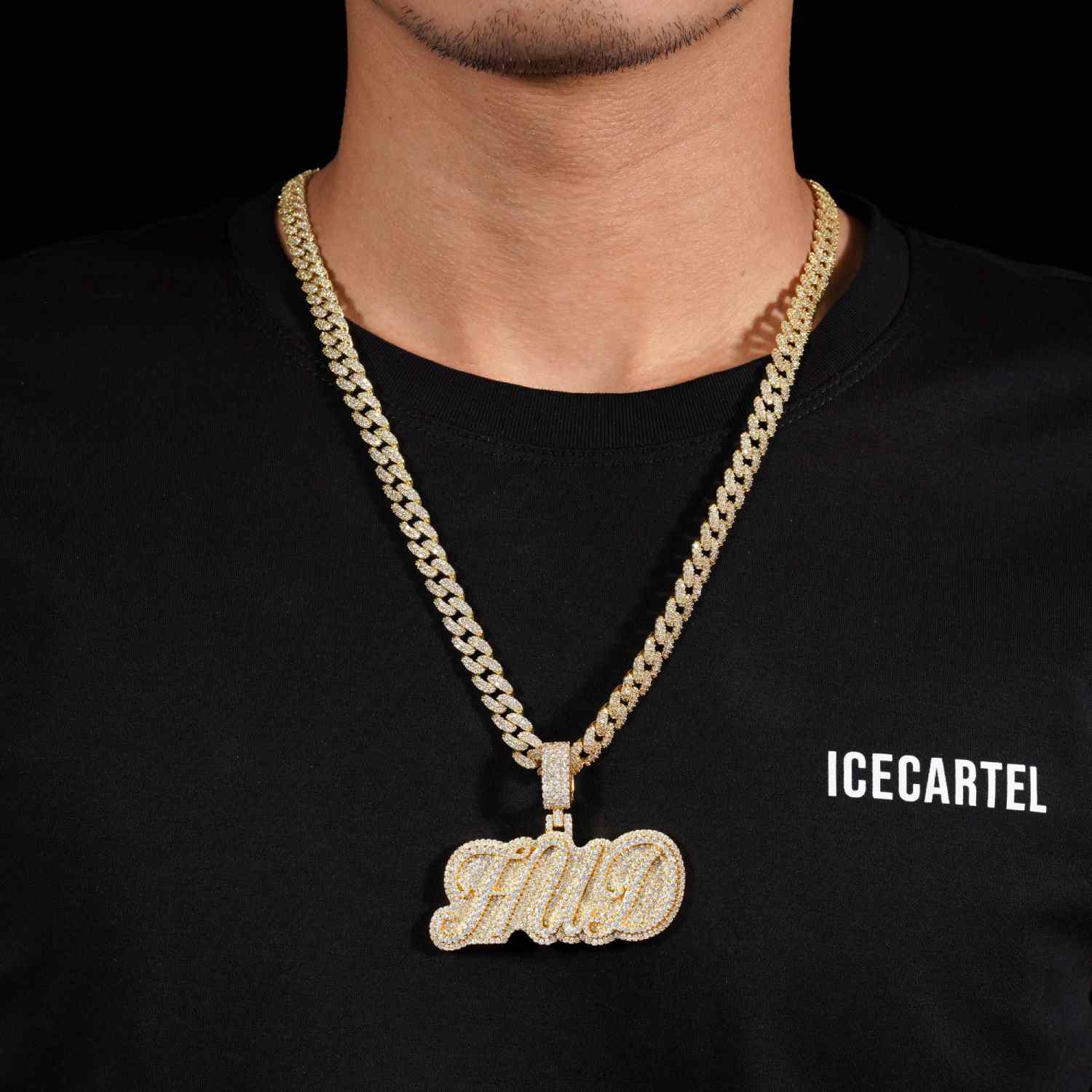 HUD Custom Moissanite Pendant 14K Gold、mySite、hinf8tx79