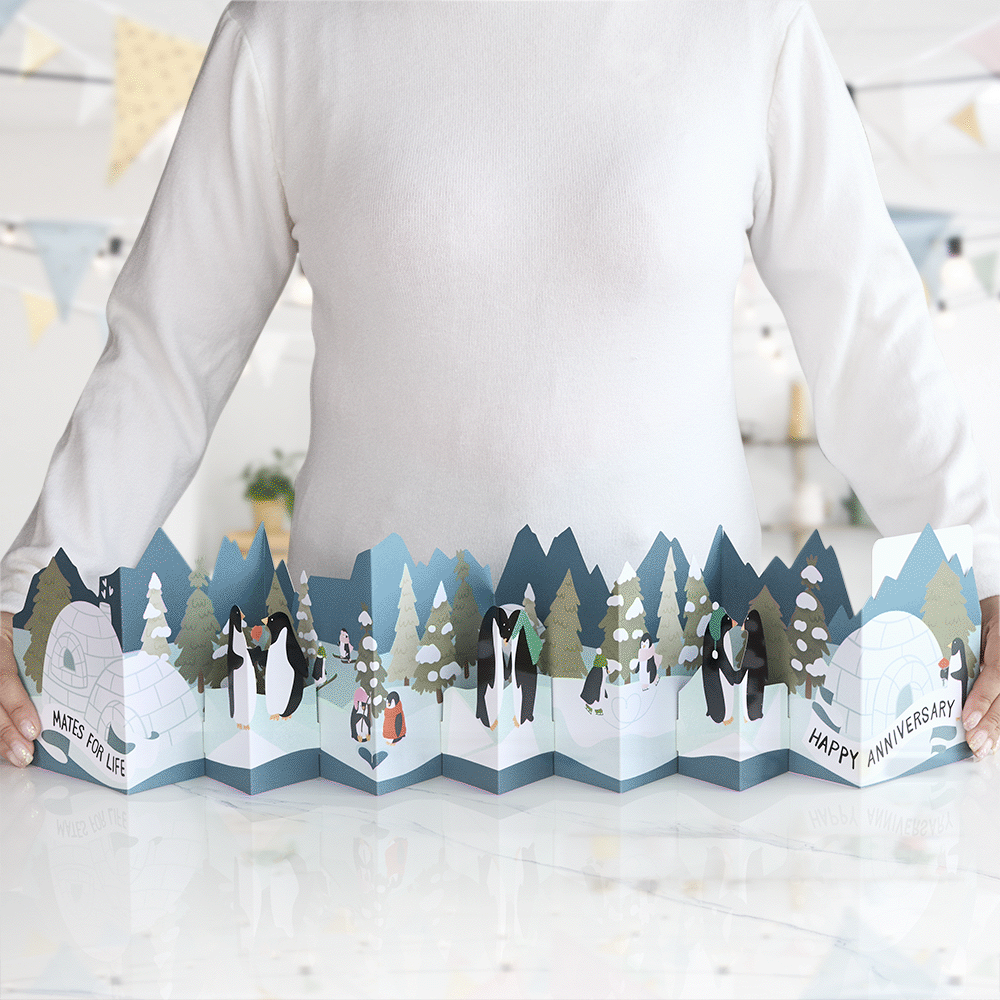 Mates For Life Happy Anniversary Loooooong Card™ (Expands to 2 feet)、mySite、solidvoid