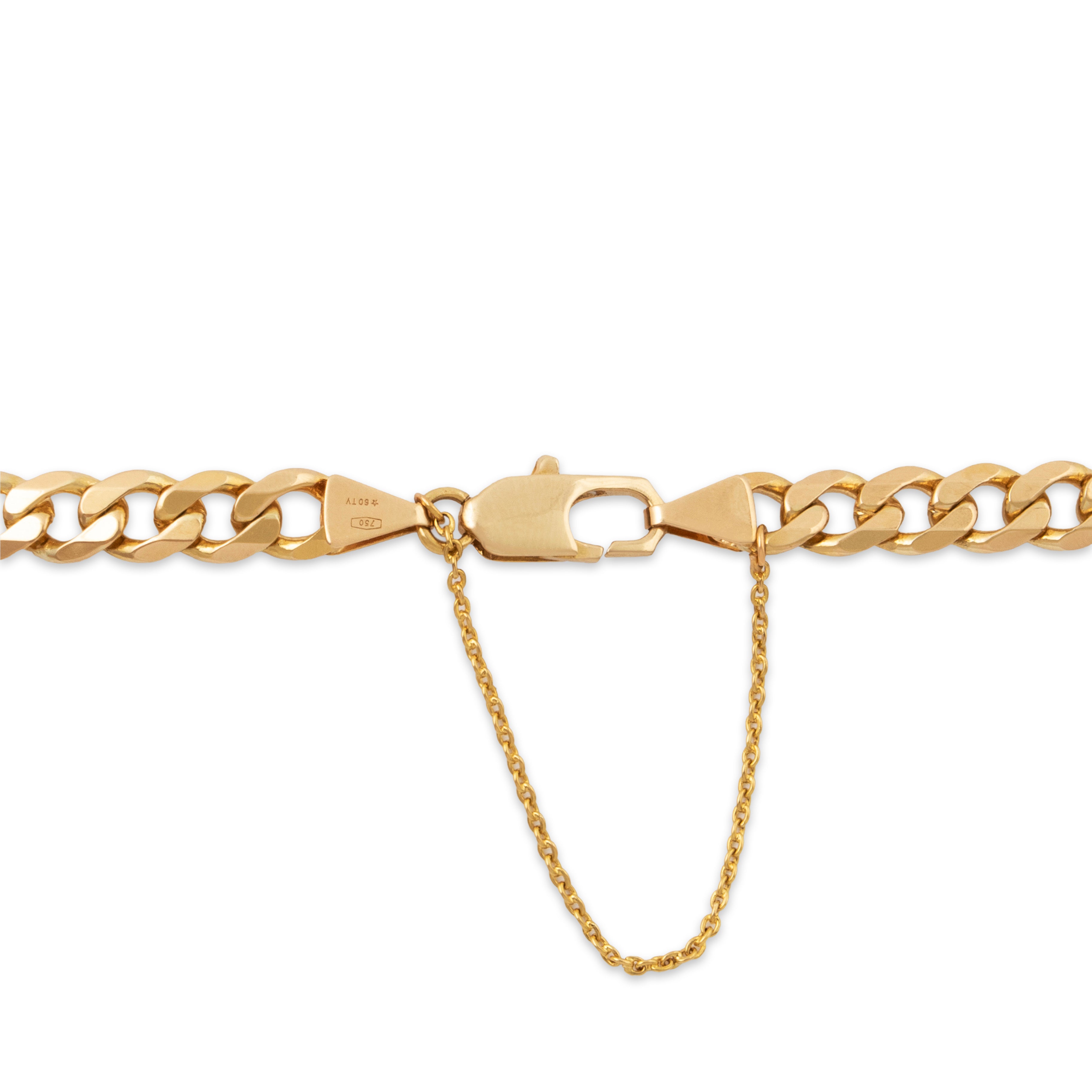 Vintage Heavy Italian 18k Yellow Gold Curb Link Bracelet 8、mySite、hinf8tx79
