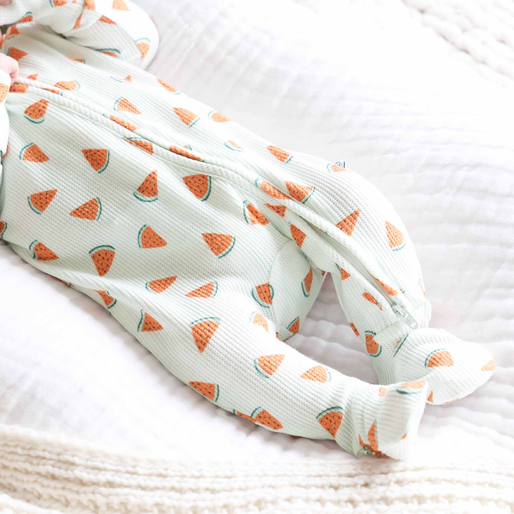  Slice, Slice Baby Bamboo Waffle Zipper Footie、mySite、layawaytickets