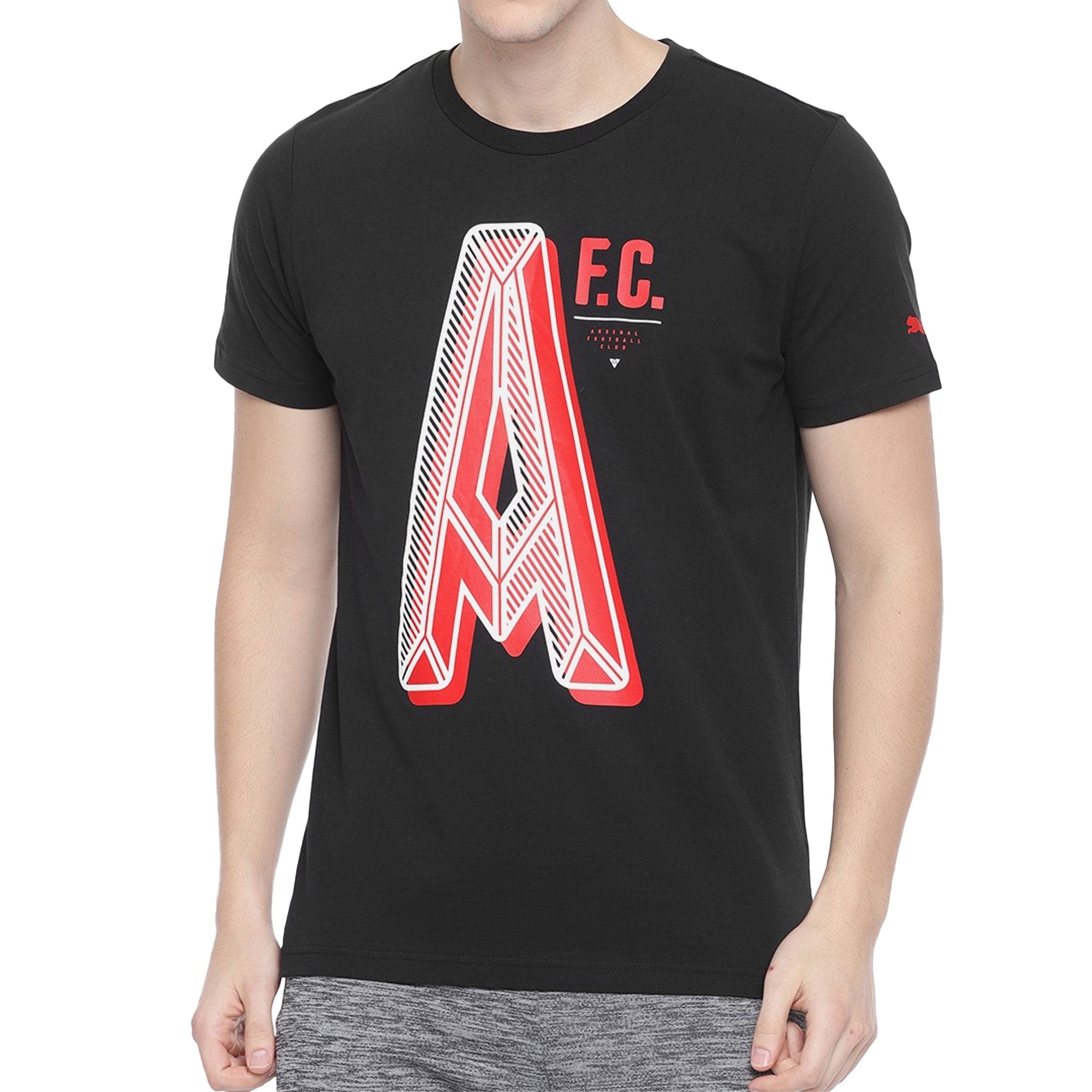 PUMA Men's Arsenal Graphic Tee Navy/Red、mySite、noshort