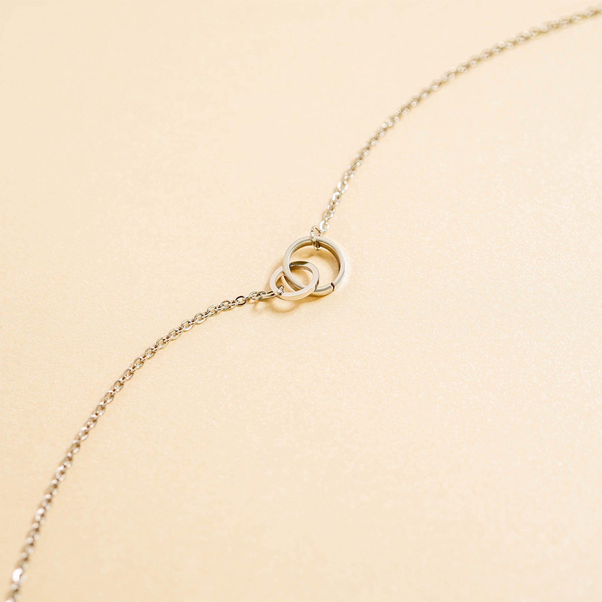 18K Gold PVD Stainless Steel Intertwined Rings Necklace / CHN0078、mySite、dreamappss