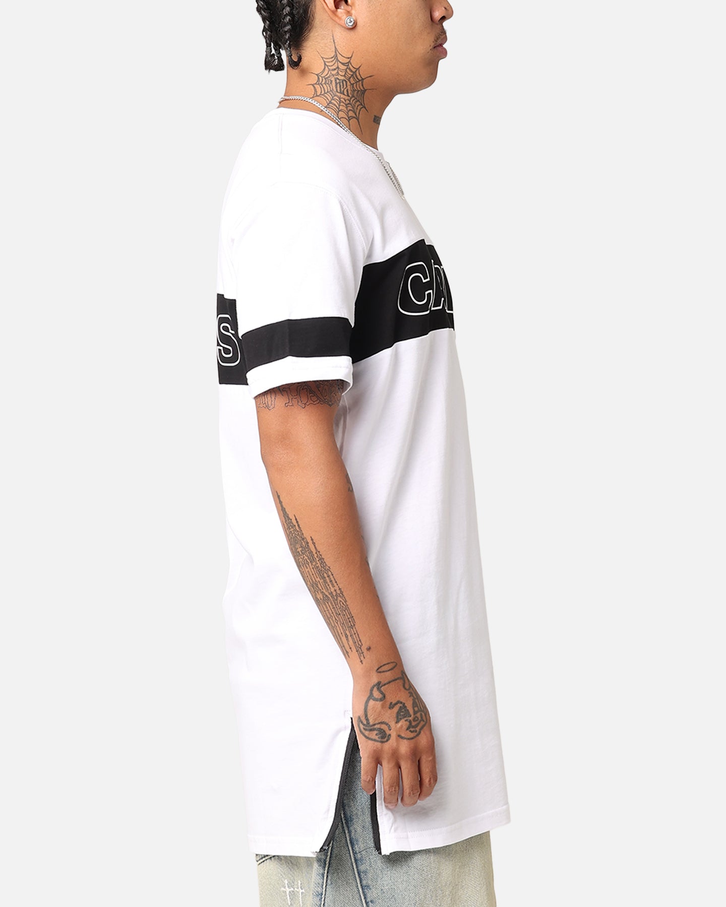 Carré Panneau Short Sleeve T-Shirt White/Black、mySite、zt4zffjzw