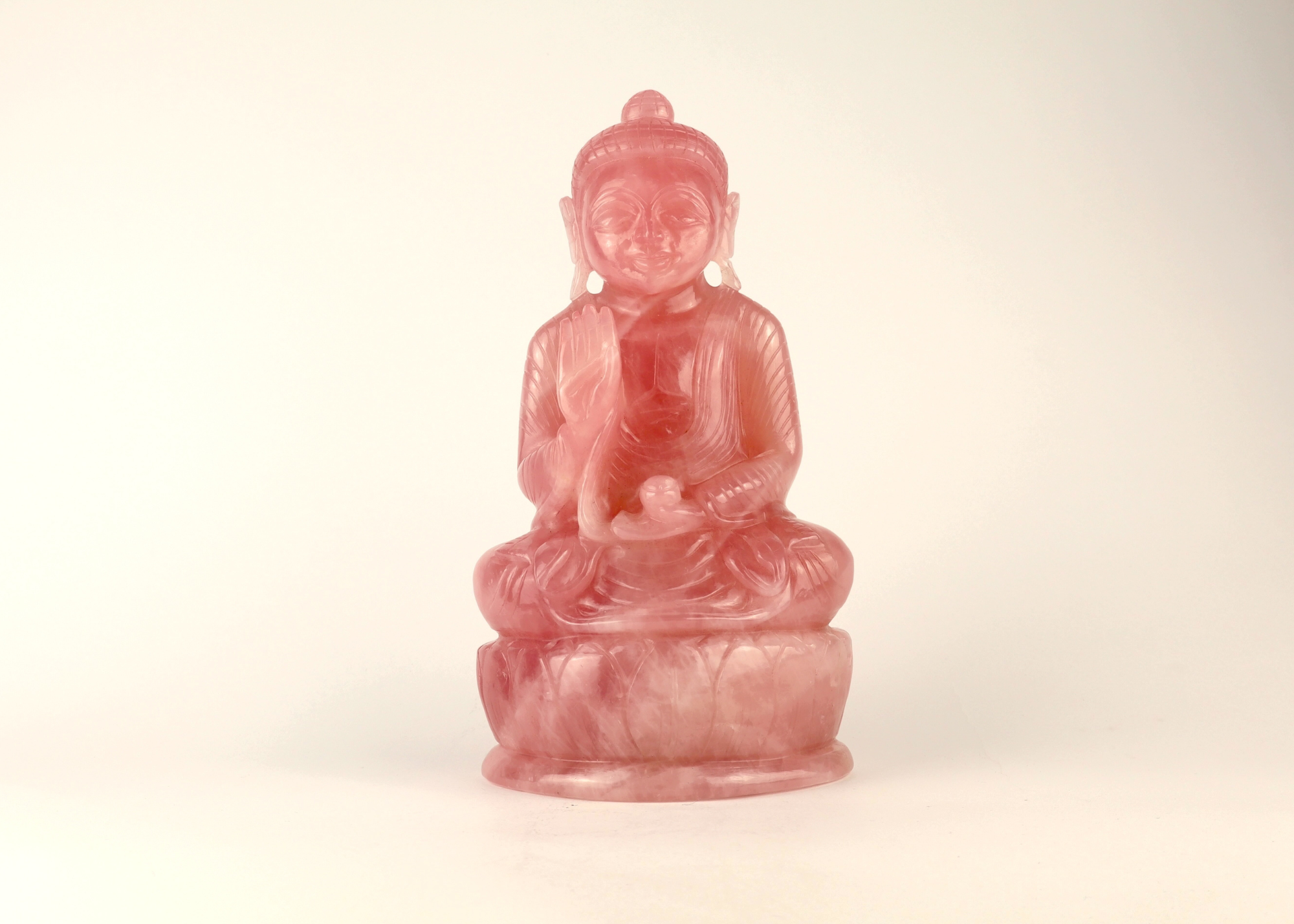 Sitting Buddha - Rose Quartz (24cm)、mySite、topwebapps