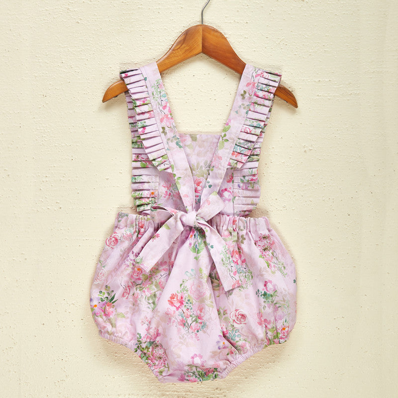 Cotton Satin Floral Romper For Kids | Purple Pink、mySite、camillekostekn