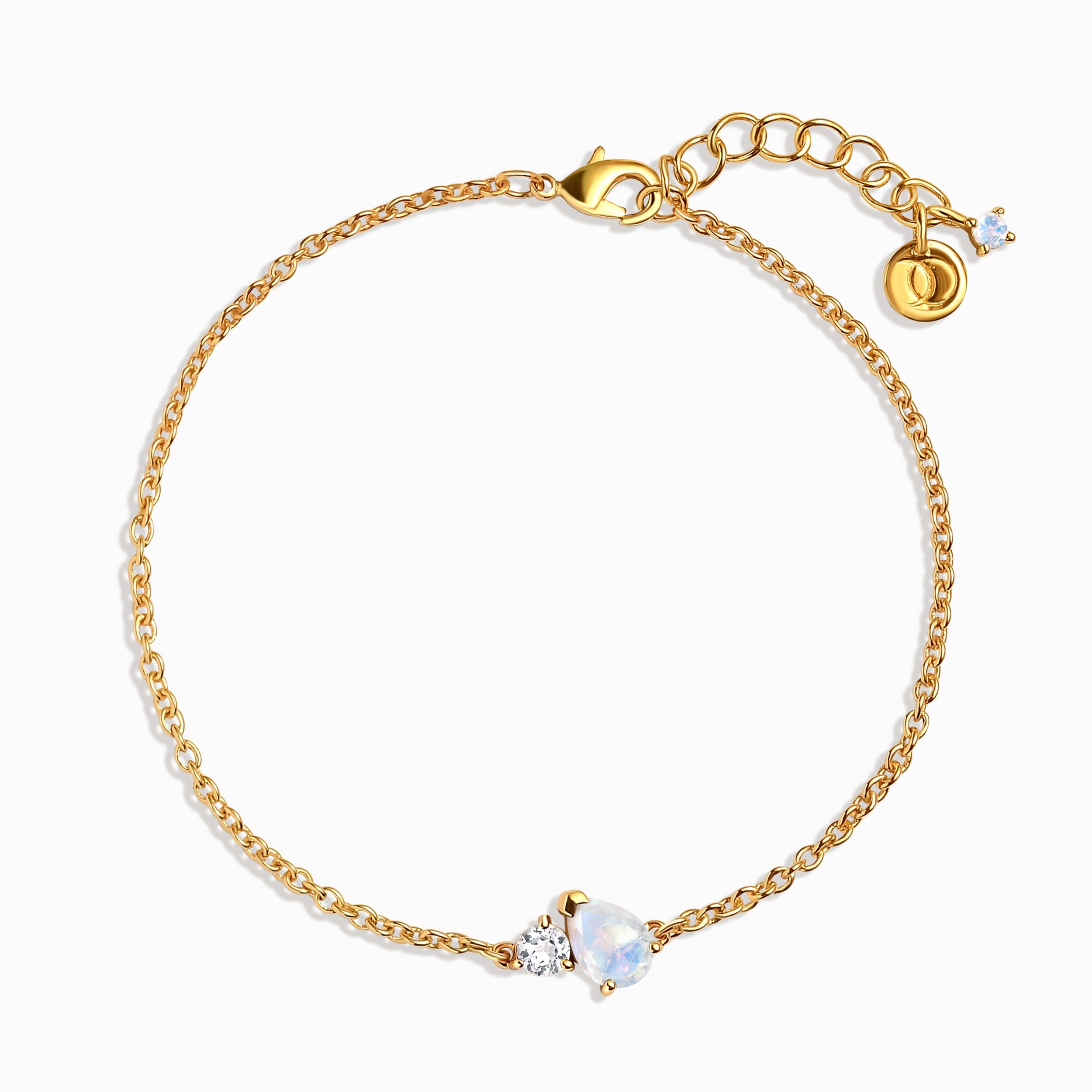 Moonstone & White Topaz - Toi Et Moi Bracelet、mySite、hinf8tx79