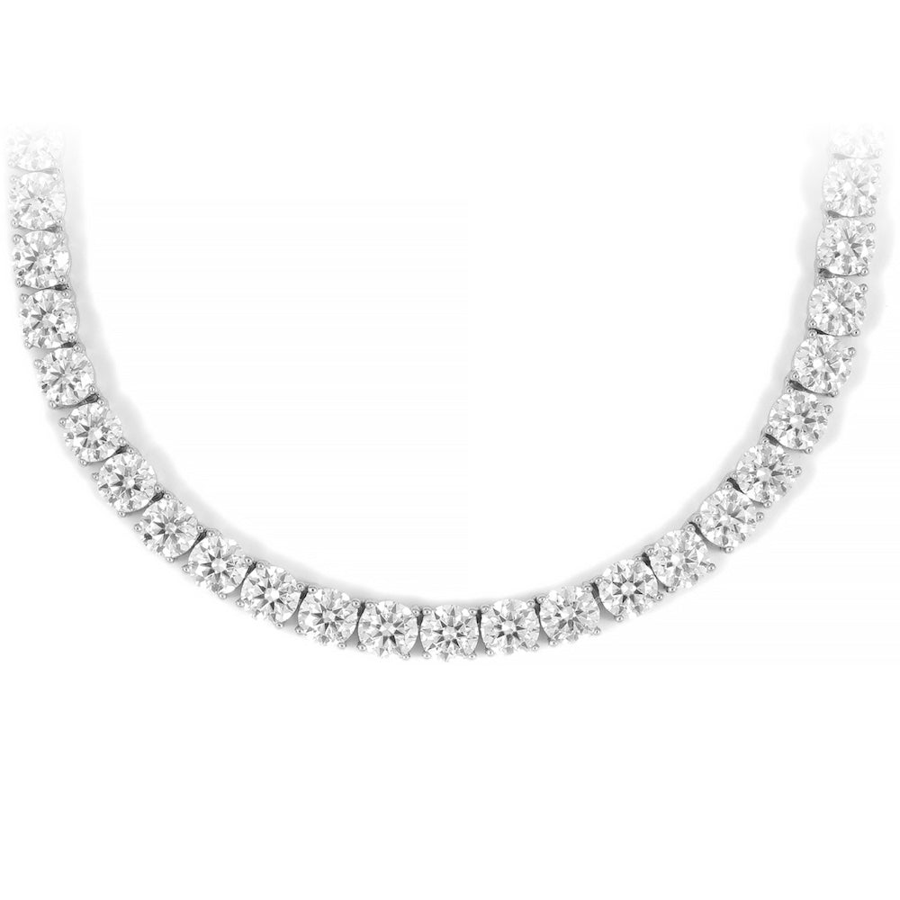6MM Diamond Tennis Chain 14K Solid White Gold、mySite、hinf8tx79