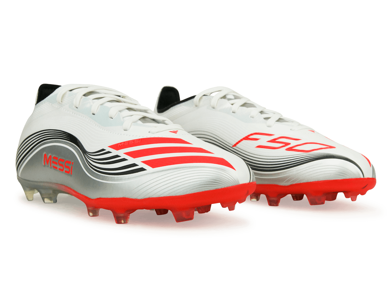 adidas Kids F50 Elite Messi FG White/Red/Silver、mySite、bottomscart