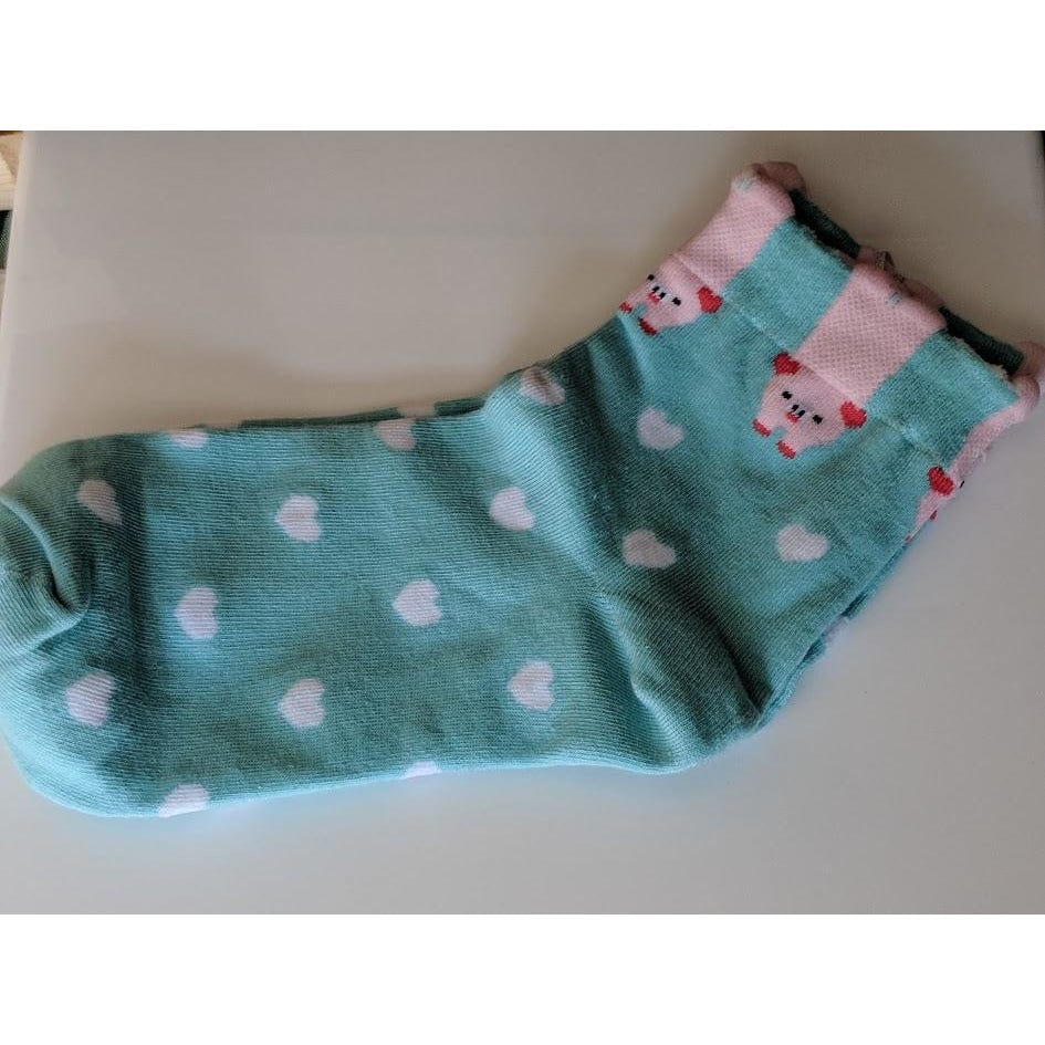 Cat or Dog Ankle Socks Athletic Socks With Cute Animals、mySite、g9winljtr