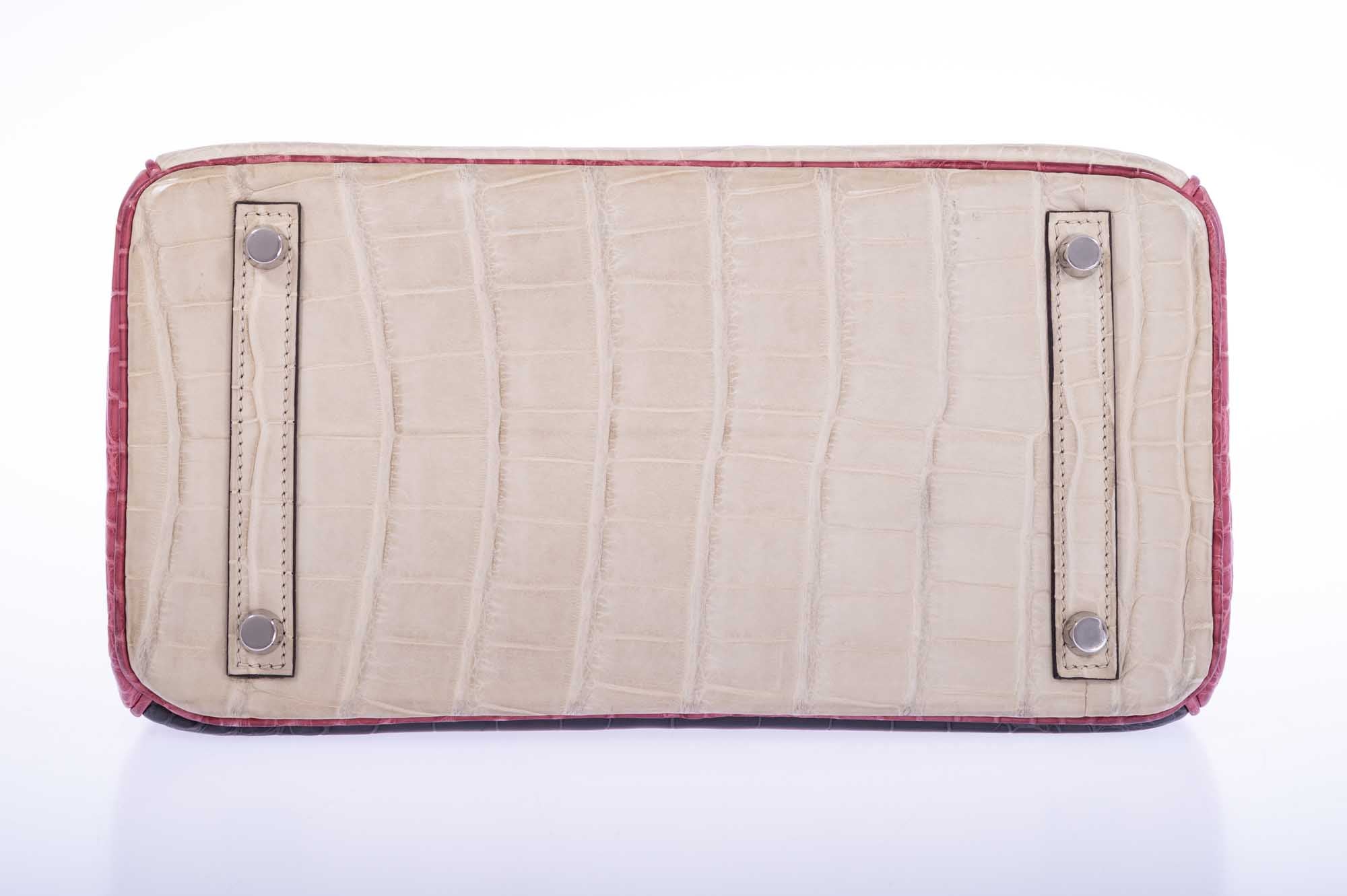 Hermès Birkin 30 HSS Tri-Color Beton, Gray Paris, Boise de Rose Alligator Brushed Palladium Hardware、mySite、garminoutage.com