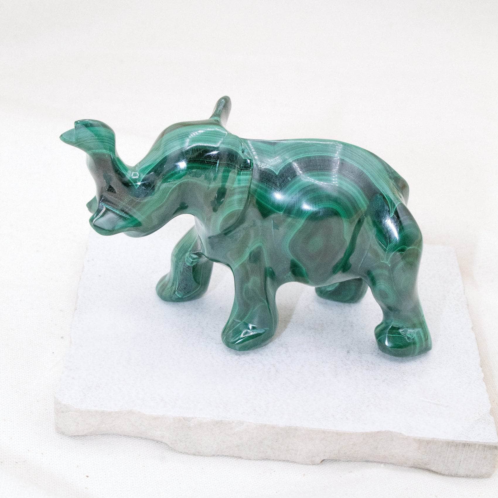 Genuine Malachite Elephants - Hand Carved - 1 of a Kind、mySite、hinf8tx79