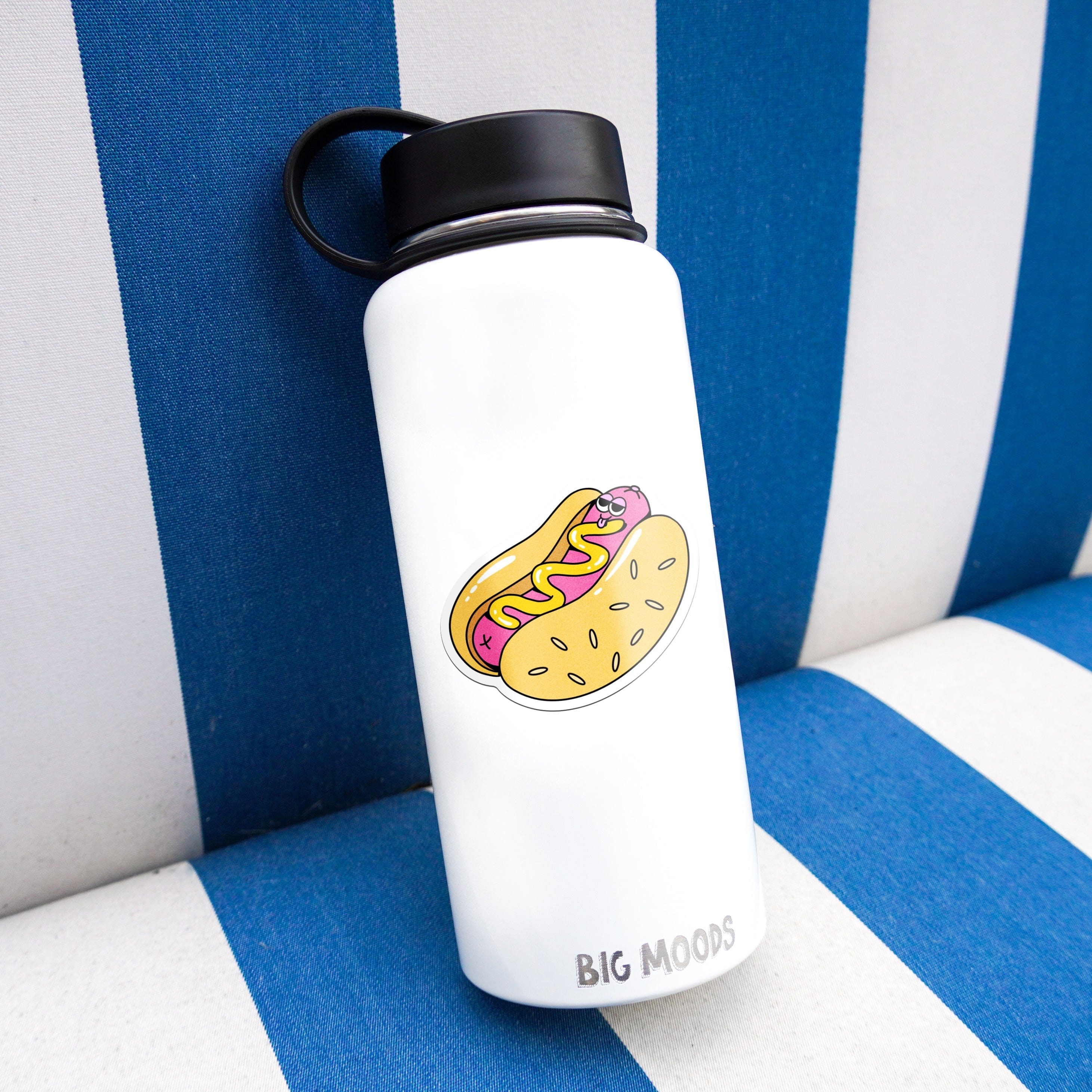  Cute Hot Dog With Mustard Sticker、mySite、ghnorth