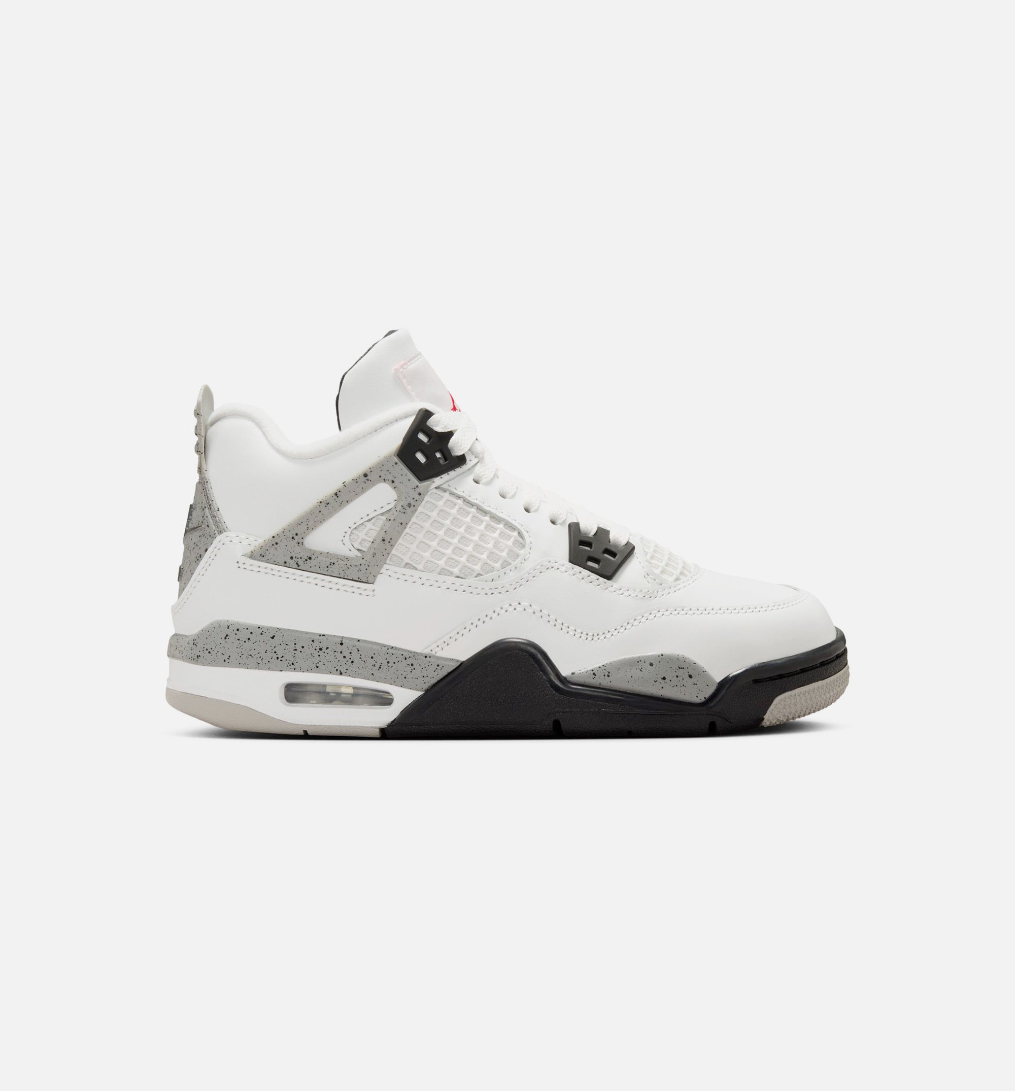 Air Jordan 4 Retro White Cement Grade School Lifestyle Shoe - Summit White/Fire Red/Cement Grey/Black、mySite、dreamappss