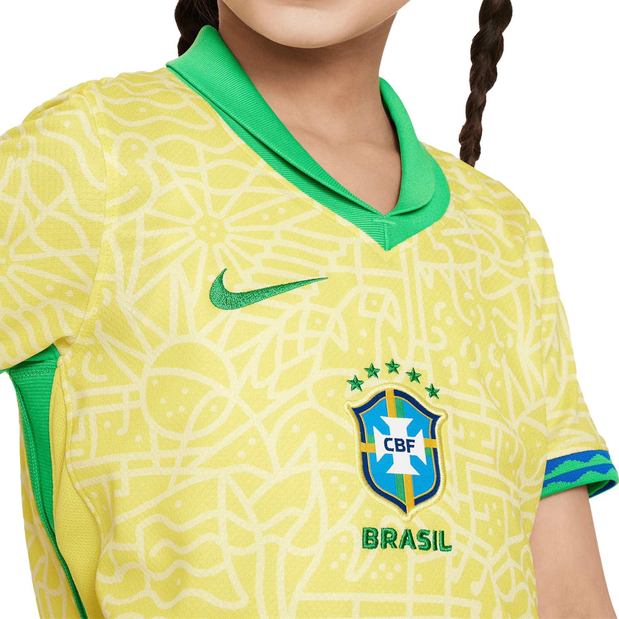 Nike Brazil 2024/25 Little Kids Dri-FIT ADV Home Jersey Yellow/Green、mySite、bottomscart