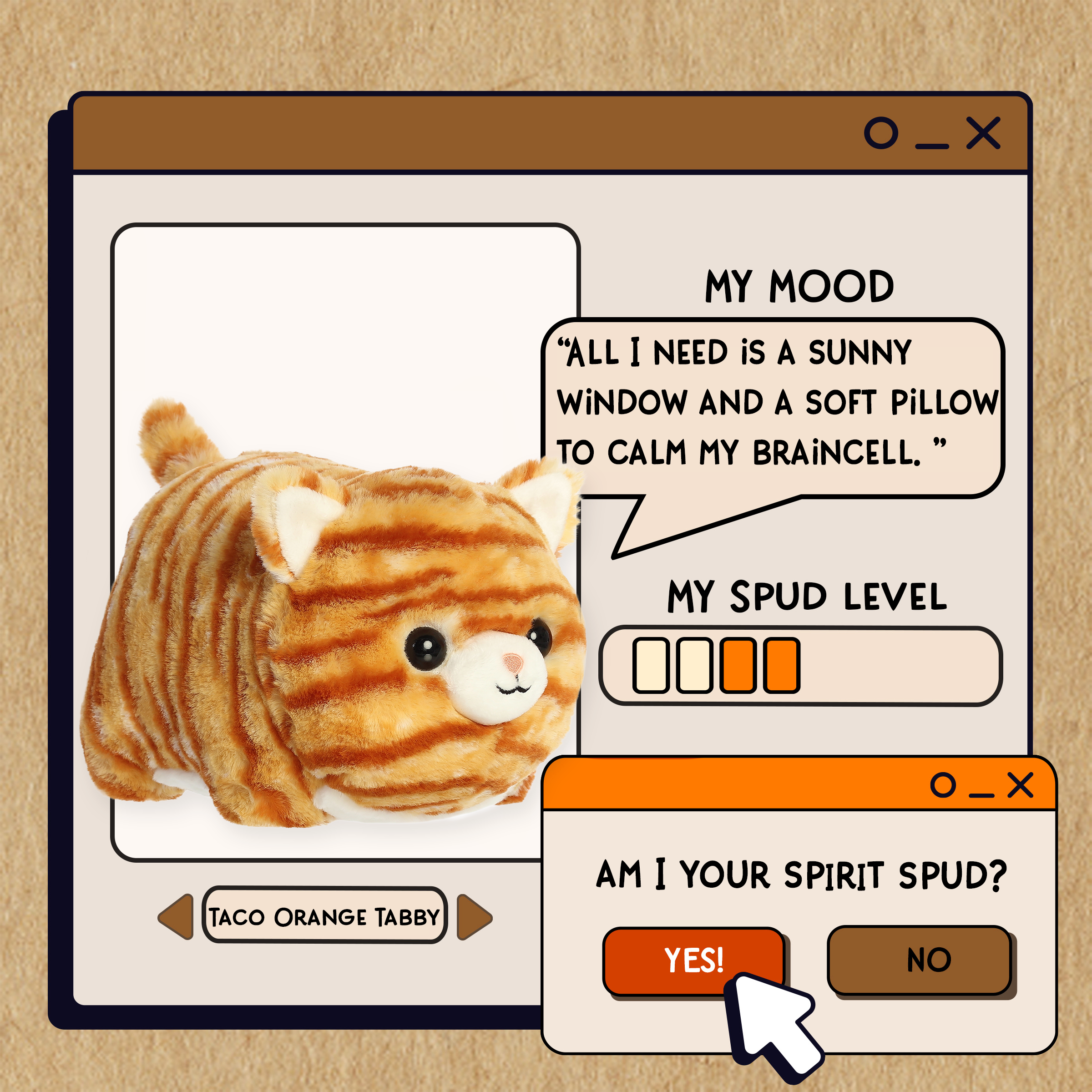 Aurora® - Spudsters™ - 10 Taco Orange Tabby™、mySite、g9winljtr