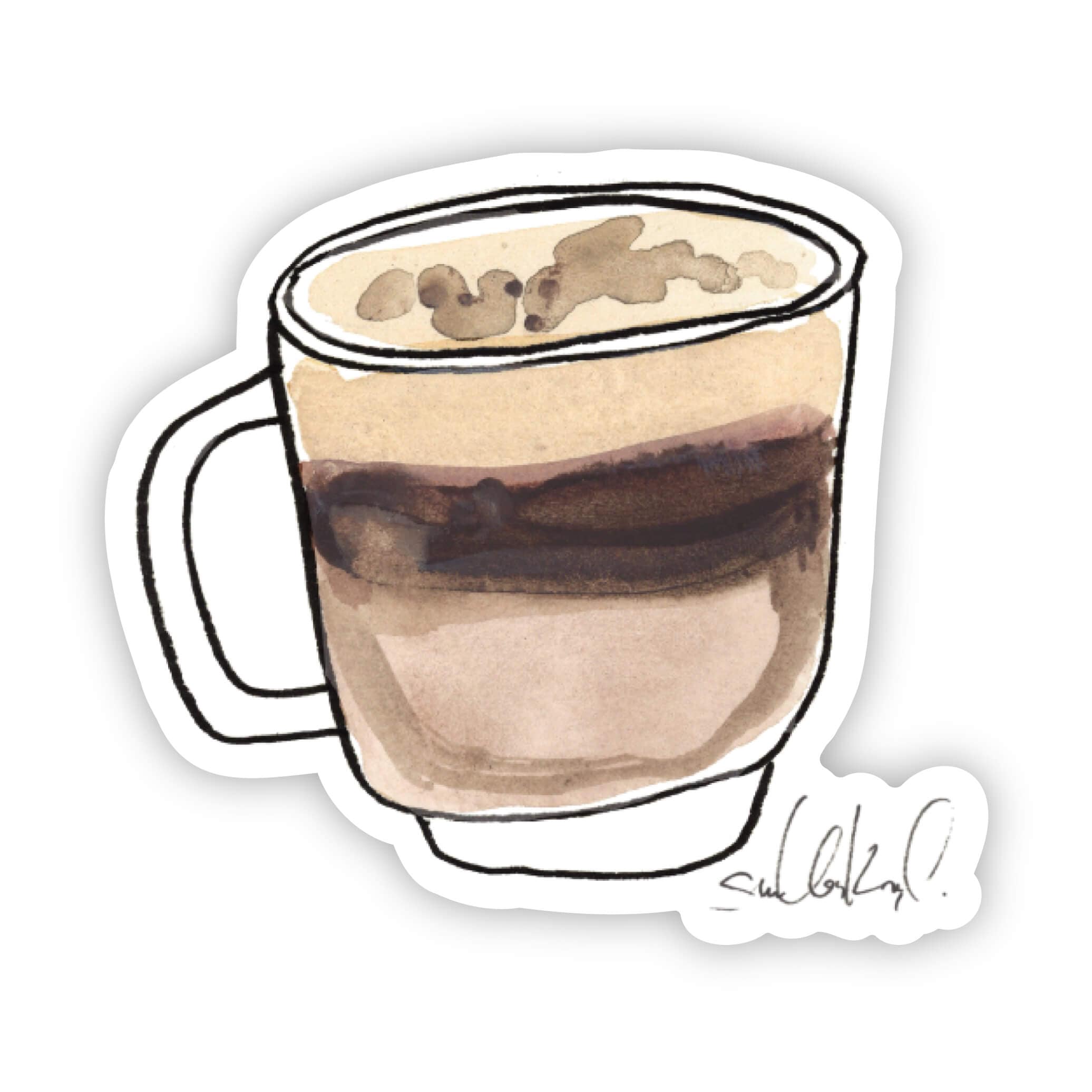  Coffee drink watercolor sticker、mySite、ghnorth