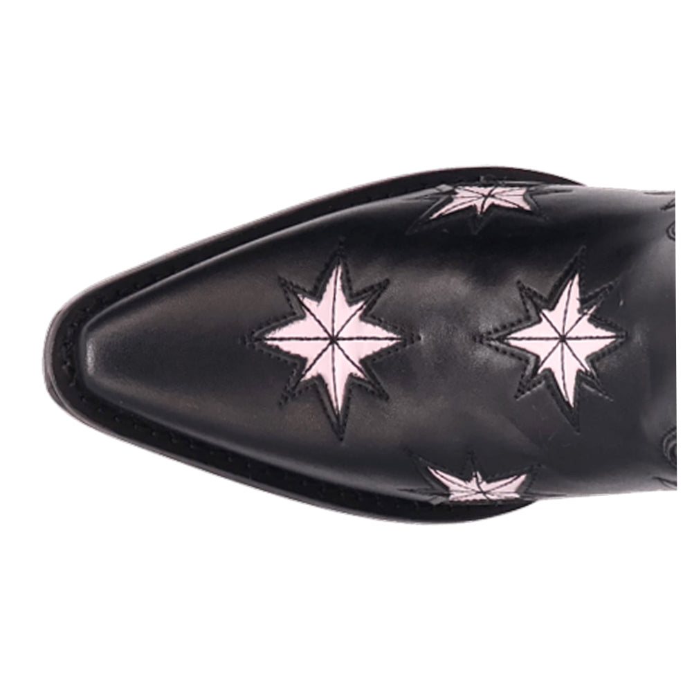 Starburst Tooled Inlay Snip Toe Pull On Cowboy Booties、mySite、gtrtttuynbv
