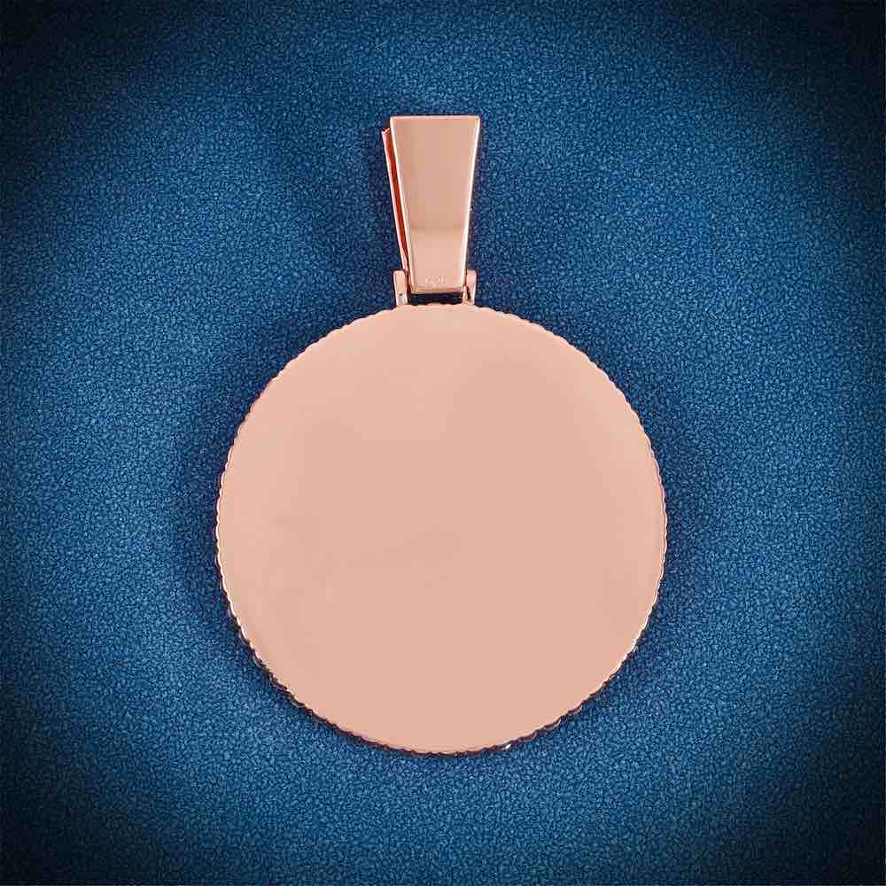 Custom Moissanite Picture Pendant 14K Rose Gold、mySite、hinf8tx79