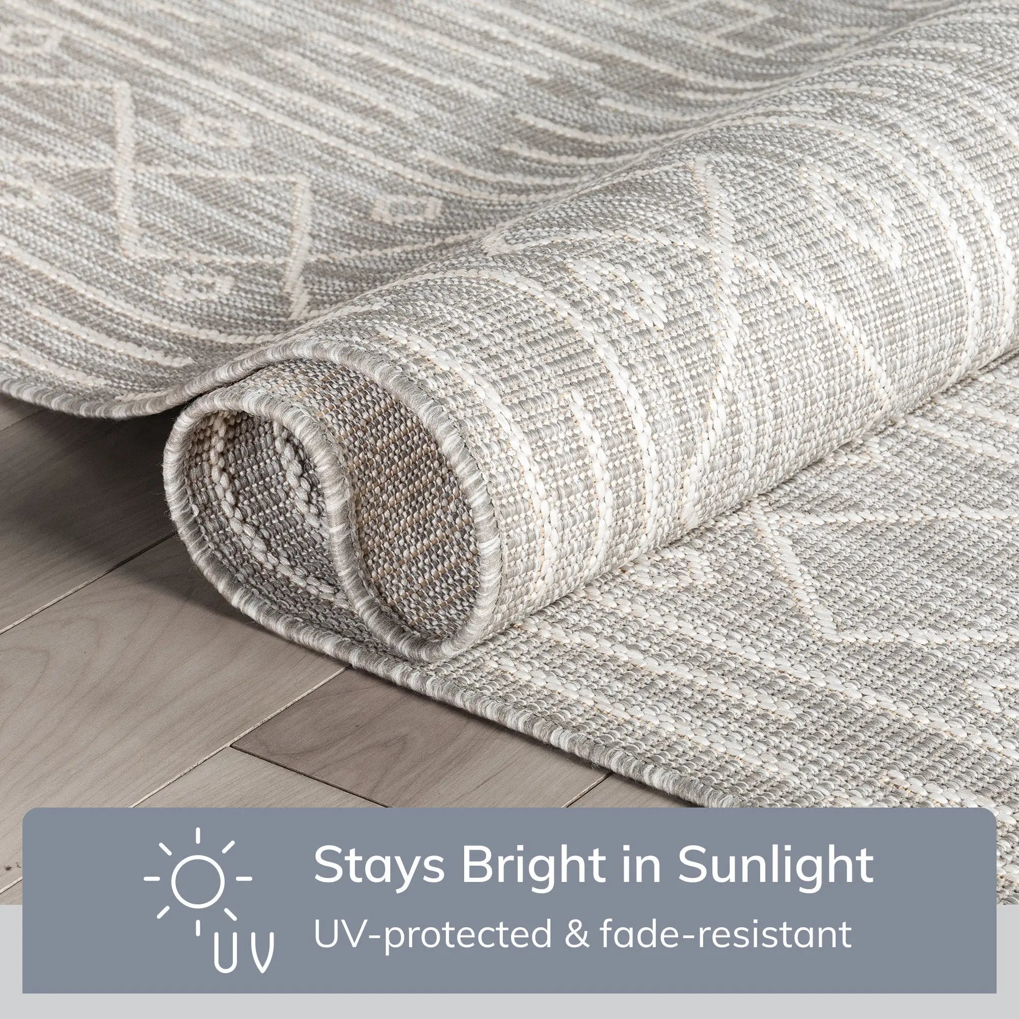 Anza Tribal Geometric Pattern Grey 5'3 x 7'3 Flat-Weave Indoor/Outdoor Rug、mySite、gigharbornorthrealestate