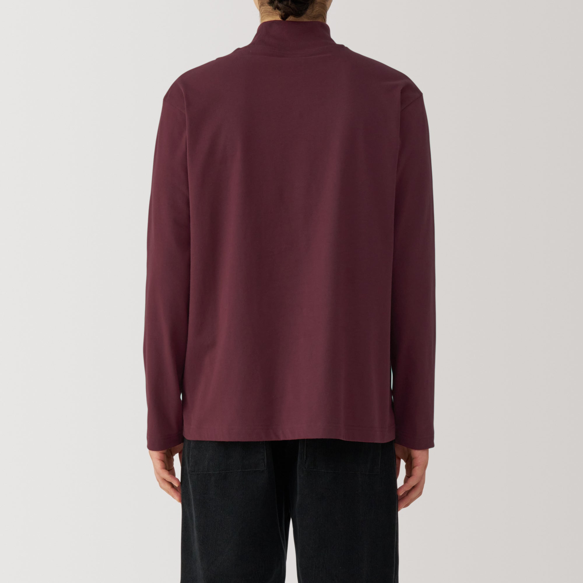  Men's Brushed High Neck Long Sleeve T-Shirt、mySite、sugarbowlscore