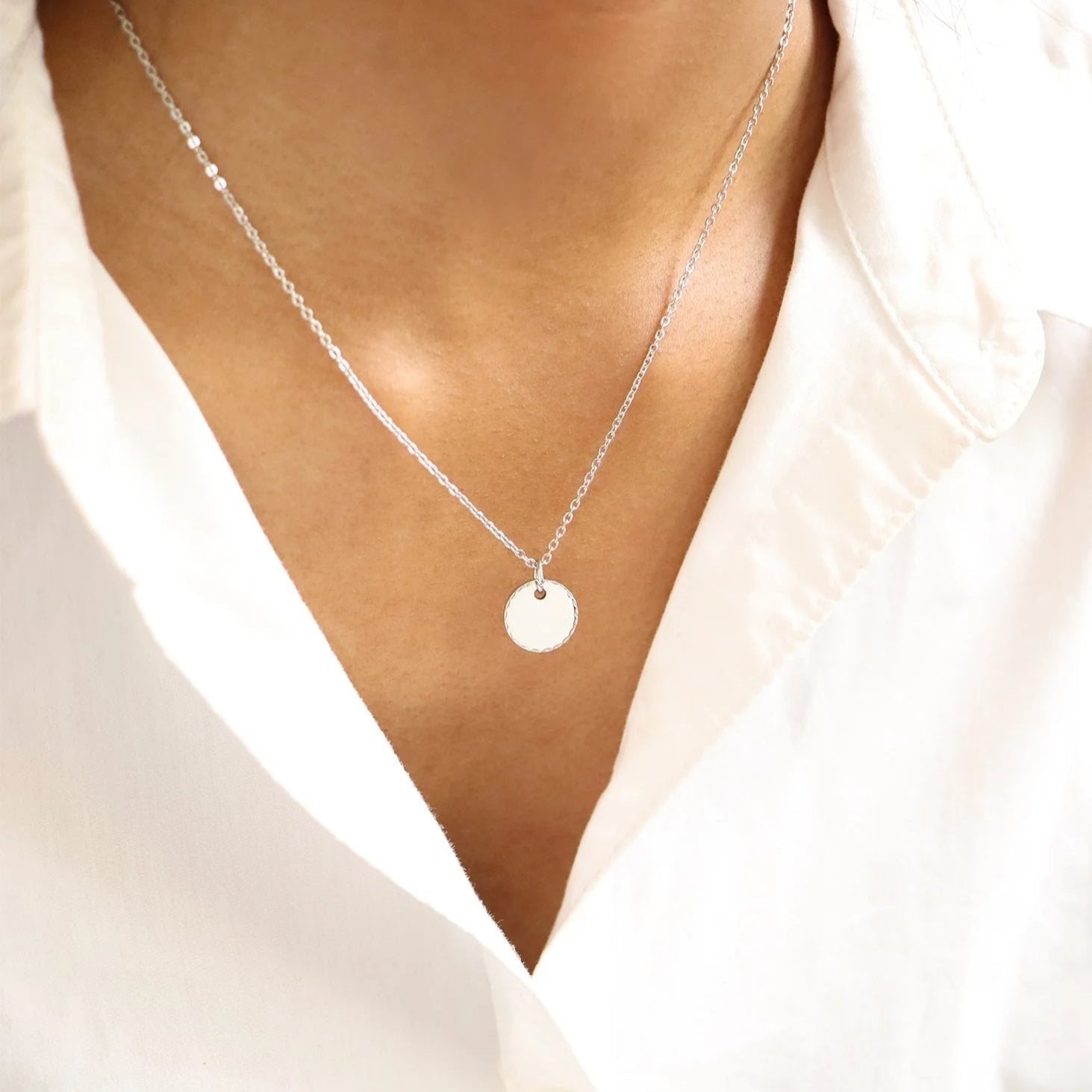 18K Gold PVD Stainless Steel Grooved Round Pendant / SBB0071、mySite、dreamappss