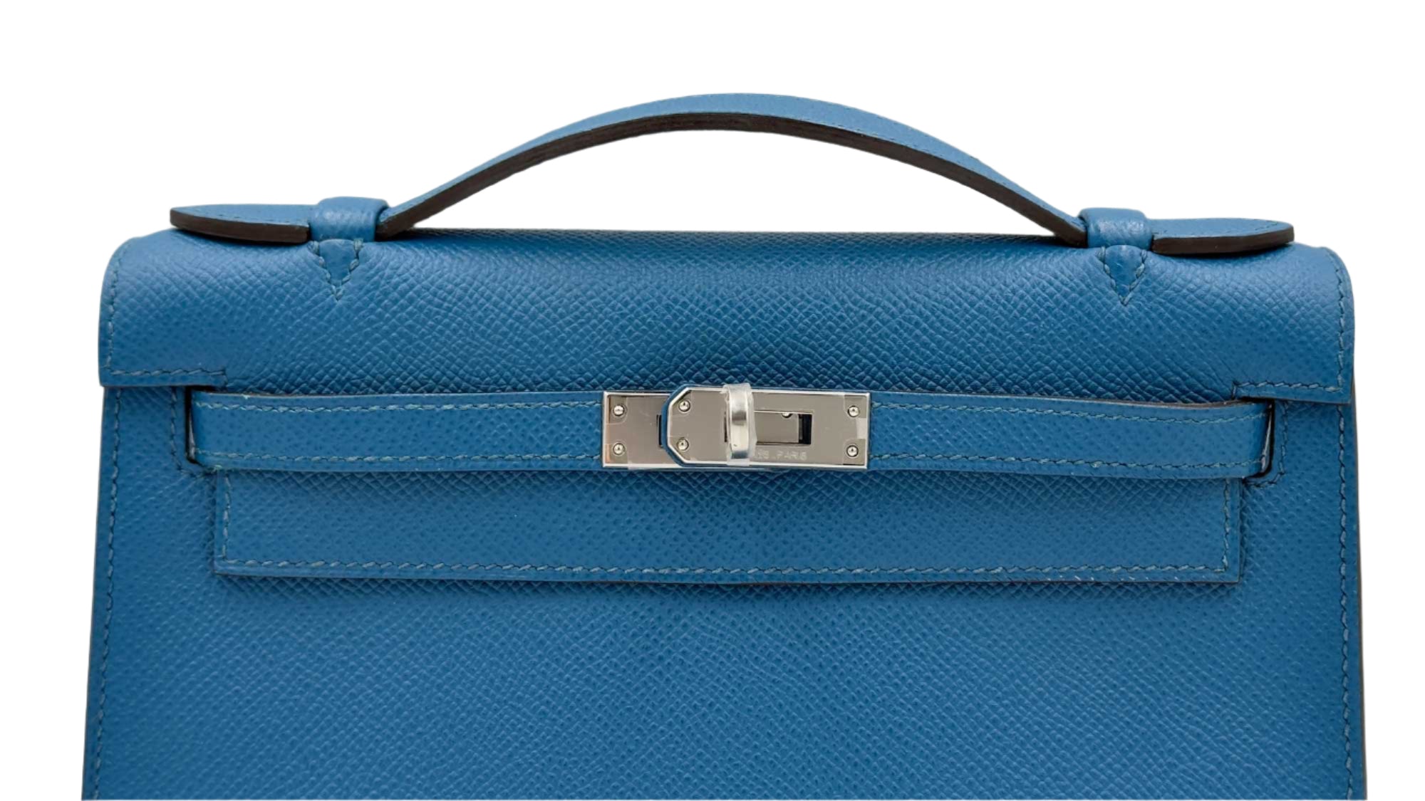 Hermès Kelly Mini Pochette Bleu Izmir Epsom Palladium Hardware、mySite、garminoutage.com
