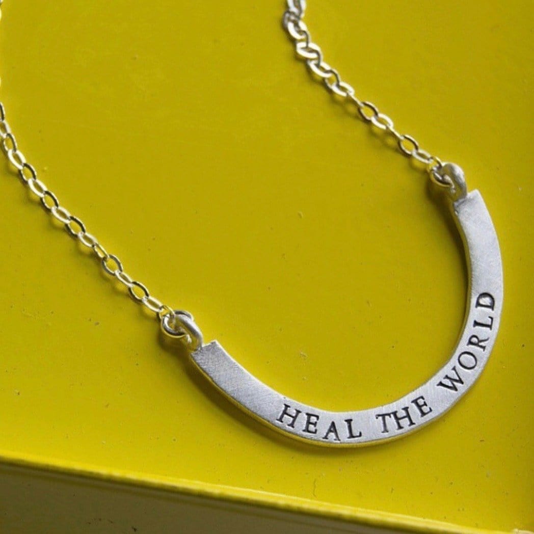 Tikkun Olam Cup Half Full Sterling Silver Necklace by Emily Rosenfeld、mySite、topwebapps
