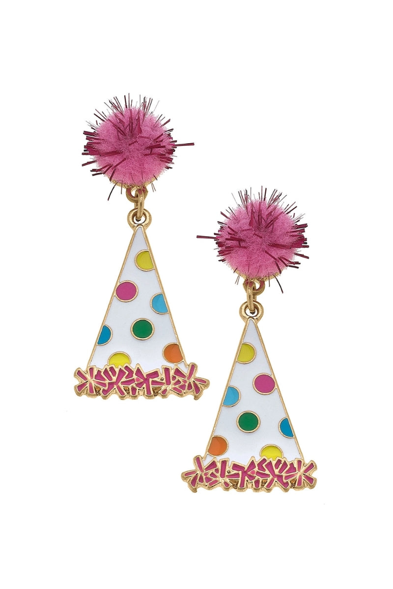 Polka Dotted Party Hat Earrings、mySite、hinf8tx79