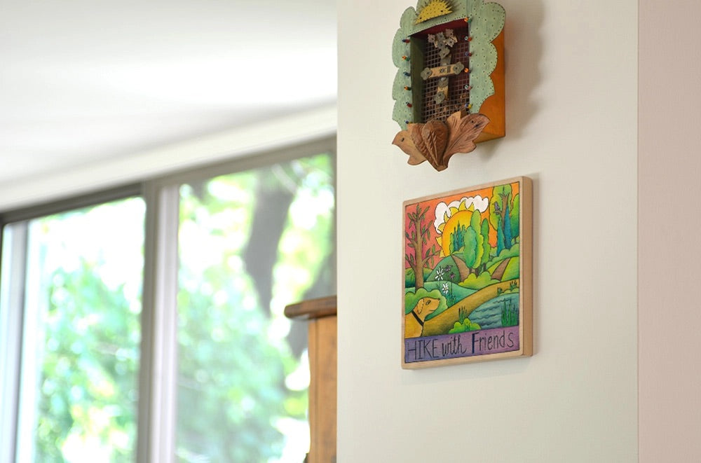 Enjoy the Outdoors Wood 9x9 Plaque、mySite、g9winljtr