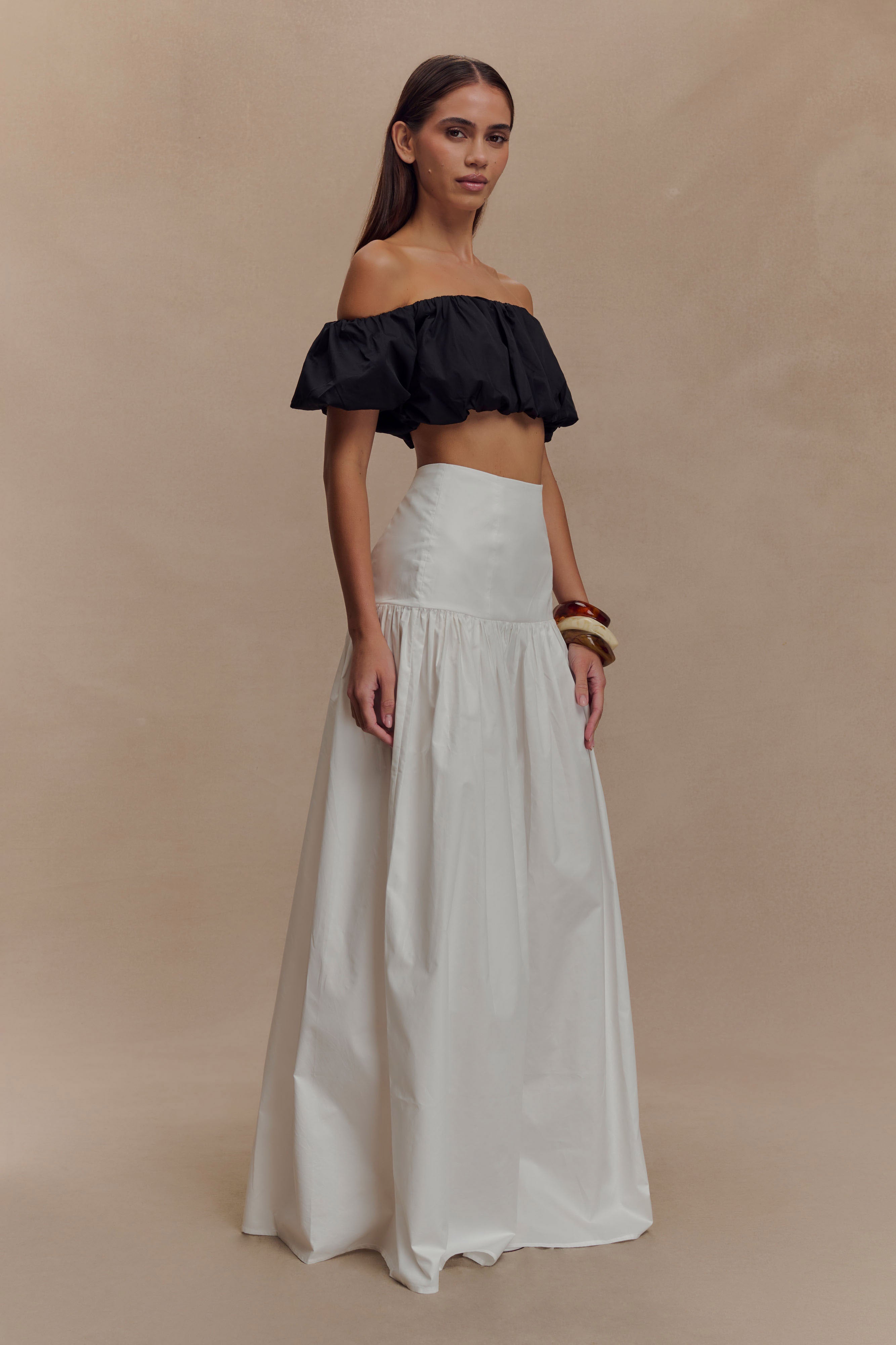 Autumn Maxi Skirt - White、mySite、solidvoid