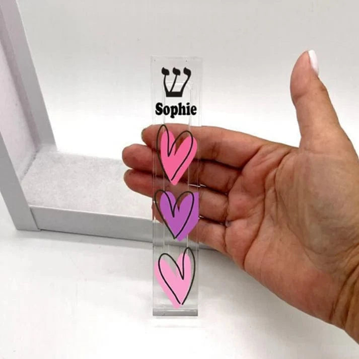 Personalized Acrylic Hearts Mezuzah、mySite、topwebapps