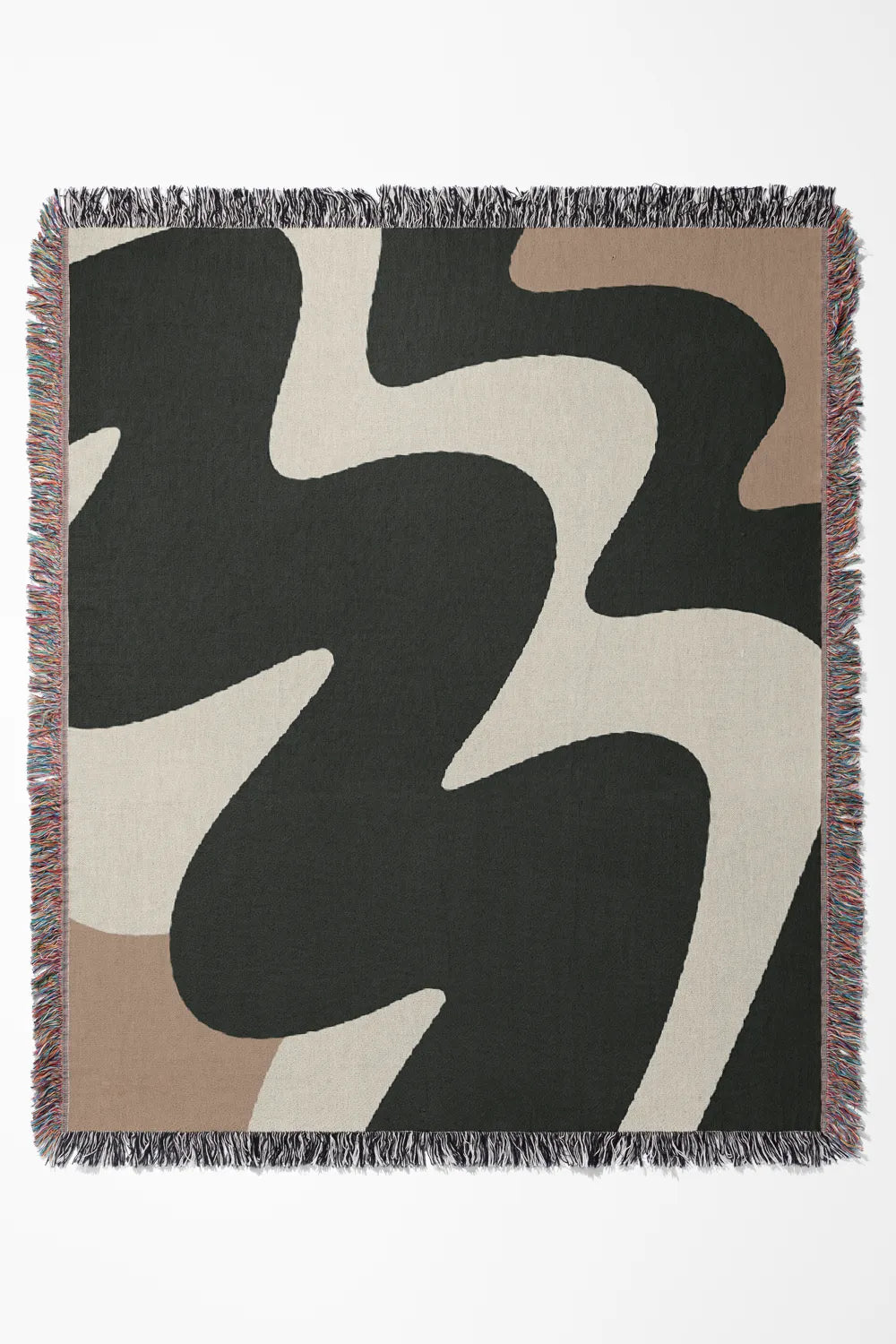 Black and White Zig Zag Cotton Woven Throw Blanket、mySite、gigharbornorthrealestate