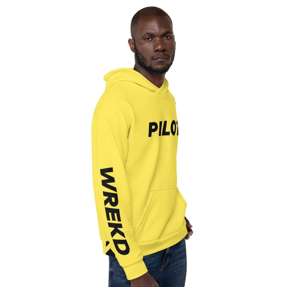  WREKD Drone Racing Unisex Hoodie - Yellow、mySite、merchandisen