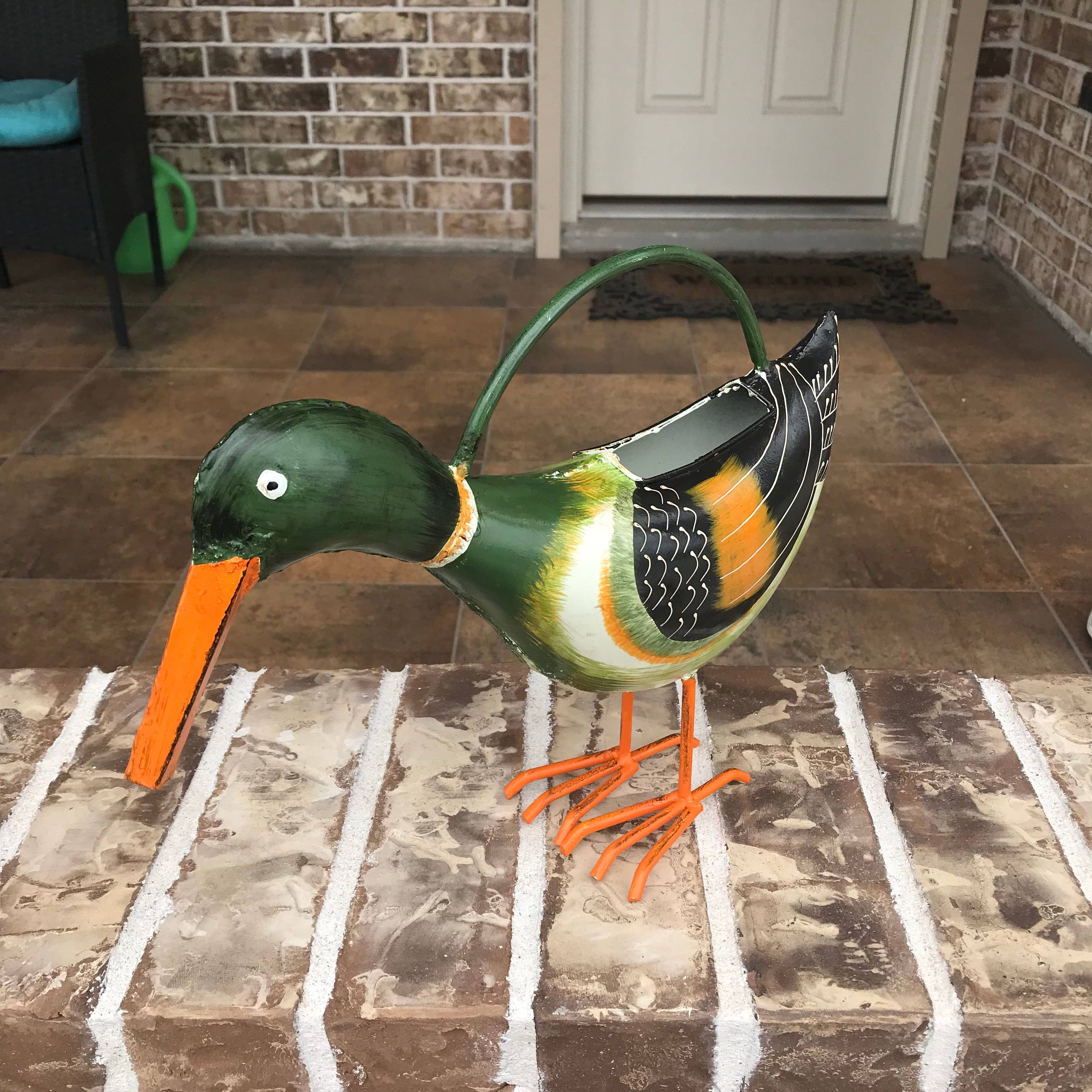 Alfred The Mallard Duck Plant Pals Metal Watering Can Handcrafted、mySite、g9winljtr