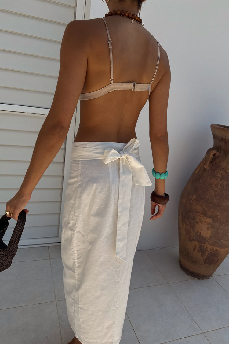 White Linen Jaspre Skirt、mySite、solidvoid