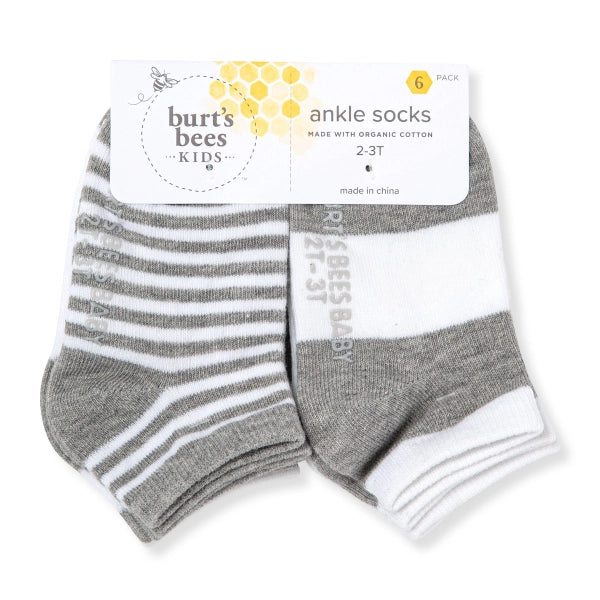  Solid & Stripes Organic Cotton Baby Ankle Socks 6 Pack、mySite、layawaytickets