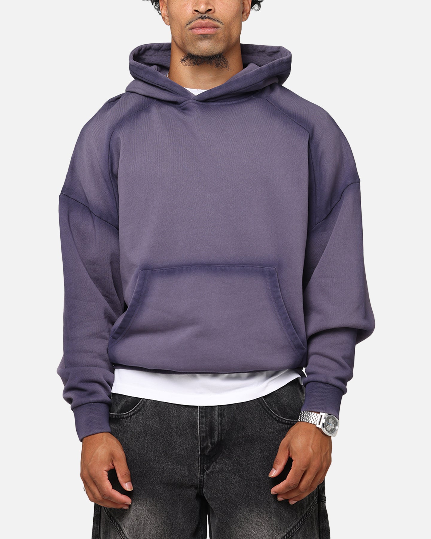 Saint Morta Contrast Wash Hoodie Purple、mySite、zt4zffjzw